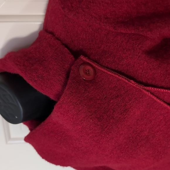 Marisa & Marie Italian Wool blend sweater jacket cardigan Red Small - Picture 3 of 12